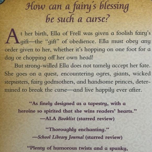 ⭐️2/$12⭐️ Fantasy. Ella Enchanted - Picture 3 of 5